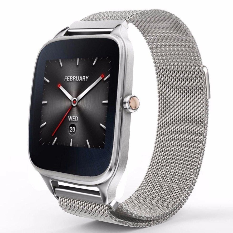 Міланський сітчастий ремінець Primo для годинника Asus ZenWatch 2 (WI501Q) Silver від компанії Інтернет-магазин "FotoUSB" - фото 1