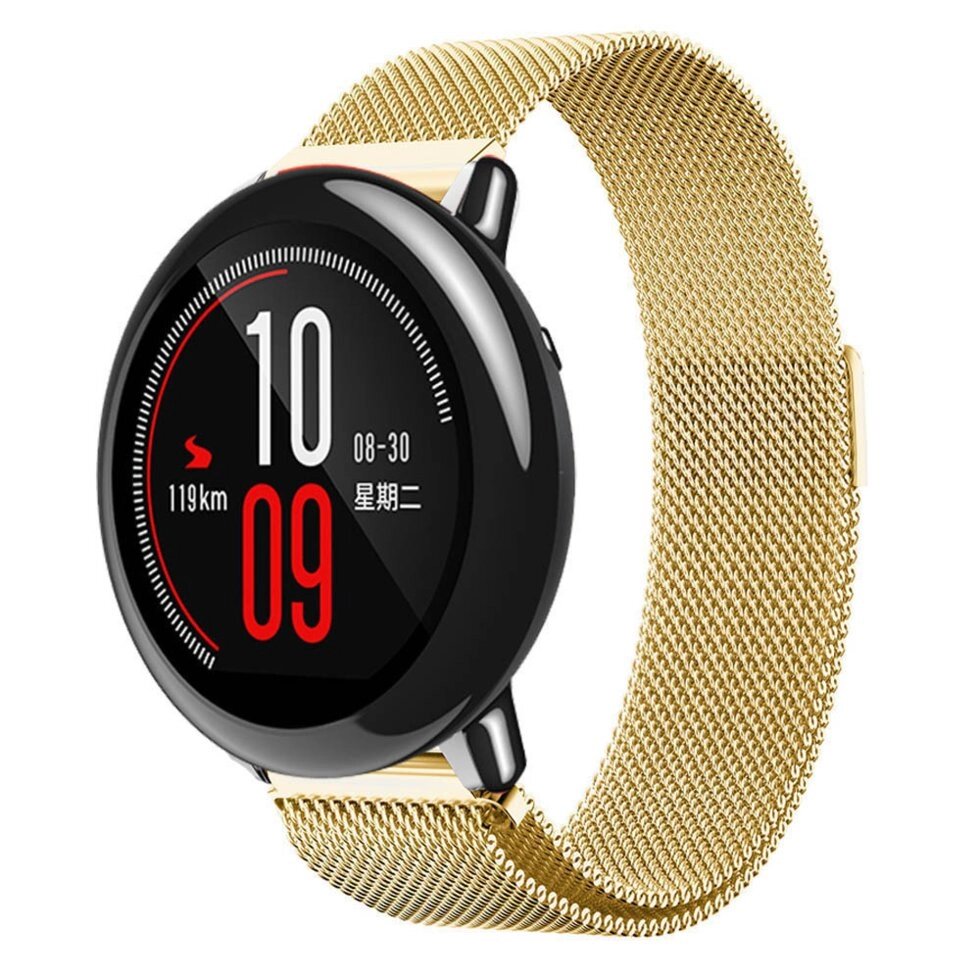 Міланський сітчастий ремінець Primo для годинника Xiaomi Huami Amazfit Sport SmartWatch Gold від компанії Інтернет-магазин "FotoUSB" - фото 1