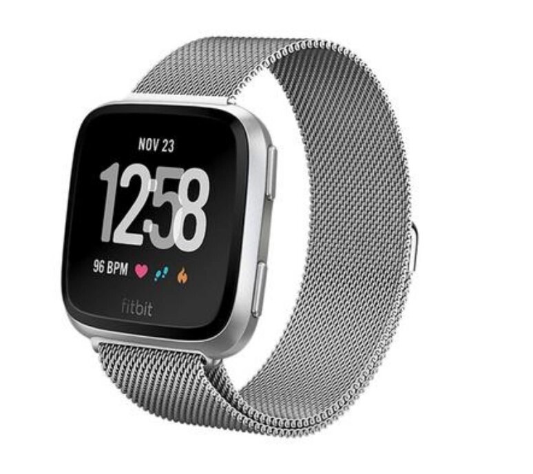 Міланський сітчастий ремінець Primolux для годин Fitbit Versa / Versa 2 / Versa Lite - Silver від компанії Інтернет-магазин "FotoUSB" - фото 1