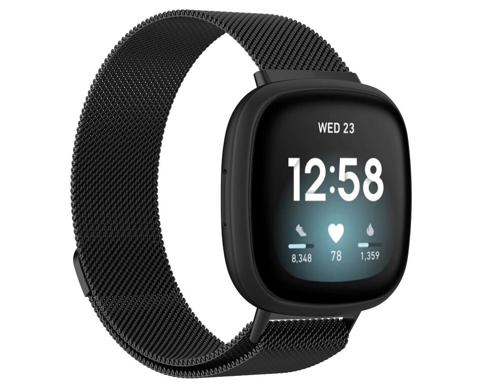 Міланський сітчастий ремінець Primolux для годинника Fitbit Versa 3 / Fitbit Sense - Black L від компанії Інтернет-магазин "FotoUSB" - фото 1