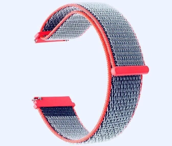 Нейлоновий ремінець Primo для годинника Samsung Watch Active (SM-R500) / Active 2 (SM-R820 / R830) Neon Red від компанії Інтернет-магазин "FotoUSB" - фото 1