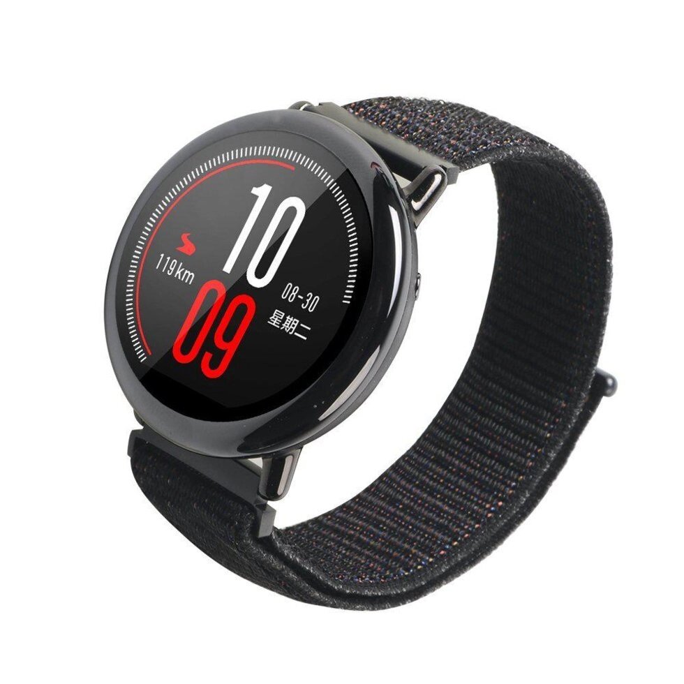 Нейлоновий ремінець Primo для годинника Xiaomi Huami Amazfit Sport SmartWatch Black від компанії Інтернет-магазин "FotoUSB" - фото 1