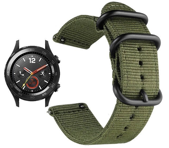 Нейлоновий ремінець Primo Traveller для годин Huawei Watch 2 Army Green від компанії Інтернет-магазин "FotoUSB" - фото 1