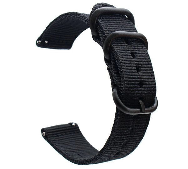 Нейлоновий ремінець Primo Traveller для годин Samsung Galaxy Watch 42 mm (SMR810) Black від компанії Інтернет-магазин "FotoUSB" - фото 1