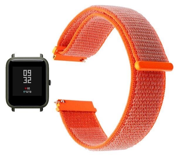 Нейлоновий ремінець Primolux для годинника Xiaomi Amazfit Bip / Amazfit Bip GTS / Amazfit Bip Lite - Orange від компанії Інтернет-магазин "FotoUSB" - фото 1