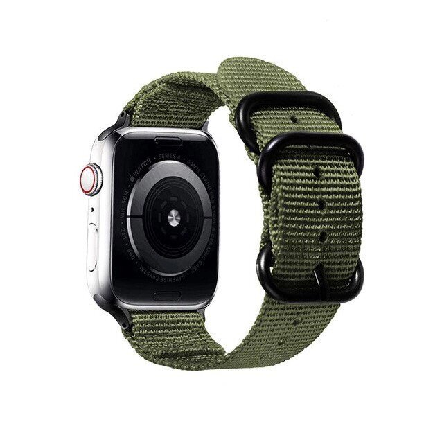 Нейлоновий ремінець Primolux Traveller для годинника Apple Watch 38mm / 40mm / 41mm - Army Green від компанії Інтернет-магазин "FotoUSB" - фото 1
