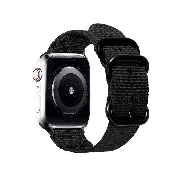 Нейлоновий ремінець Primolux Traveller для годинника Apple Watch 38mm / 40mm / 41mm - Black від компанії Інтернет-магазин "FotoUSB" - фото 1