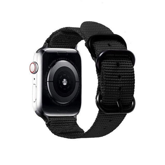 Нейлоновий ремінець Primolux Traveller для годинника Apple Watch 42mm / 44mm / 45mm - Black від компанії Інтернет-магазин "FotoUSB" - фото 1