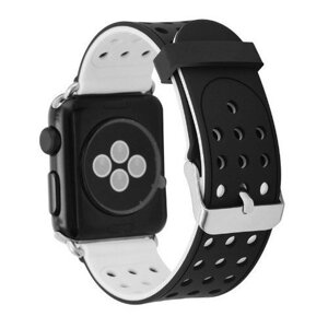 Двосторонній ремінець з перфорацією Primo для Apple Watch 38mm / 40mm / 41mm - Black&White