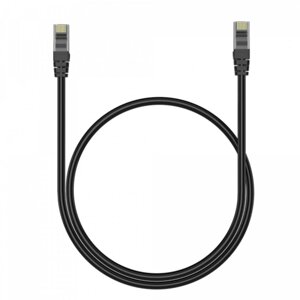 Мережевий інтернет кабель для роутера XO GB007 High-Speed LAN RJ45 1м - Black