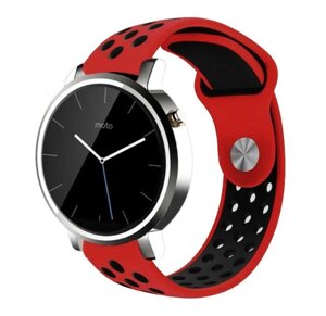 Спортивний ремінець Primo Perfor Sport для годин Motorola Moto 360 2nd gen (42 mm) - Red & Black