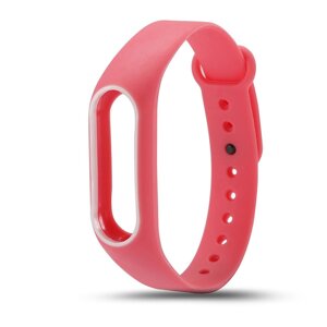 Силіконовий ремінець Primo для фітнес браслета Xiaomi Mi Band 2 RedWhite