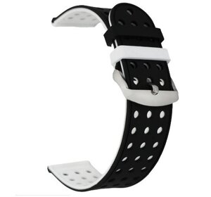 Двосторонній ремінець Primo з перфорацією для годин Samsung Galaxy Watch 3 45mm (SM-R840) - Black & White