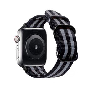 Нейлоновий ремінець Primolux Traveller для годинника Apple Watch 38mm / 40mm / 41mm - Black&Grey