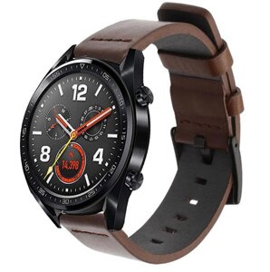 Шкіряний ремінець Primo Classic для годин Huawei Watch GT 2 / GT Active 46mm - Coffee