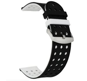 Двосторонній ремінець з перфорацією Primo для годин Huawei Watch 2 Black & White