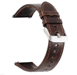 Шкіряний ремінець Primo для годин Samsung Watch Active (SM-R500) / Active 2 (SM-R820 / R830) Dark Brown в Запорізькій області от компании Интернет-магазин "FotoUSB"