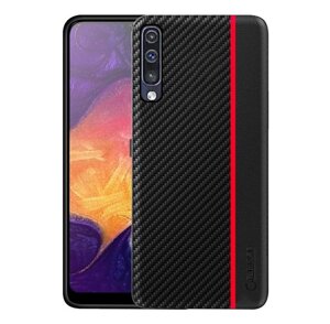 Чохол накладка Primolux Cenmaso для Samsung Galaxy A50 2019 (SM-A505) - Black & Red