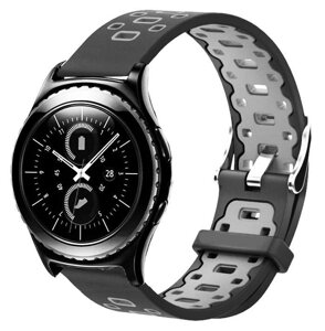 Спортивний ремінець Primo Perfor Classic для годин Samsung Gear S2 Classic SM-R372 / R735 - Black & Grey