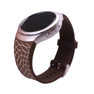 Силіконовий ремінець Primo для годин Samsung Gear S2 Sports SM-R720 / SM-R730 Line Brown