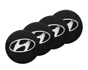 Автомобільна емблема Primo на ковпачок маточини колеса c логотипом Hyundai - Black