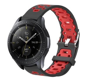 Спортивний ремінець Primo Perfor Classic для годин Samsung Galaxy Watch 42 mm (SM-R810) Black & Red