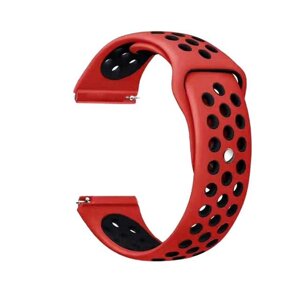 Спортивний ремінець Primolux Perfor Sport з перфорацією для годинника Xiaomi Huami Amazfit Sport - Red & Black