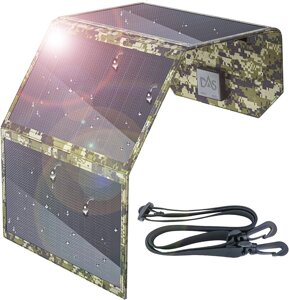 Портативний сонячний зарядний пристрій Dasolar 30W / 2xUSB / 1хType-C PD - Camouflage