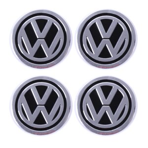 Автомобільна емблема Primo на ковпачок маточини колеса c логотипом Volkswagen - Black