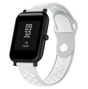 Спортивний ремінець Primolux Perfor Sport для годинника Xiaomi Amazfit Bip/Amazfit Bip GTS/Amazfit Bip Lite - Grey&White