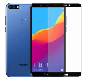 Full Glue захисне скло для Huawei Y7 Prime 2018 - Black