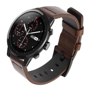 Шкіряний ремінець Primo Classic для годин Xiaomi Huami Amazfit SportWatch 2 / Amazfit Stratos - Coffee