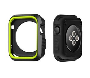 Силіконовий захисний корпус Primo для Apple Watch 42mm Black / Yellow