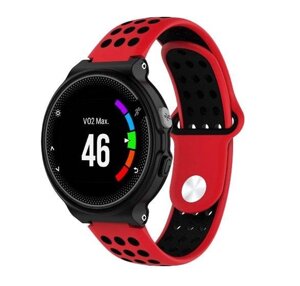 Спортивний ремінець з перфорацією Primo для годин Garmin Forerunner / Approach Red & Black