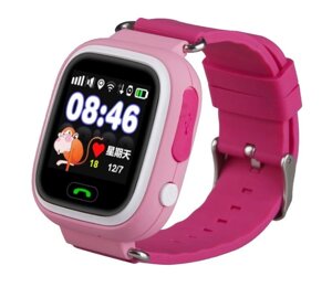 Дитячі розумні годинник Q90 з GPS трекером і функцією телефону - Pink