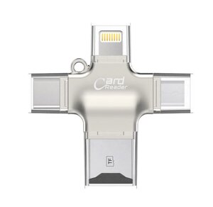 Адаптер Primo R010 microSD для iPhone / iPad / Type-C / MicroUSB