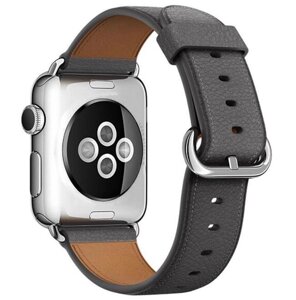 Шкіряний ремінець Primo Bent Buckle для Apple Watch 42mm / 44mm / 45mm - Black