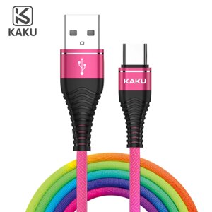 USB кабель Kaku KSC-109 microUSB 3.2A / 1.2m - Rainbow