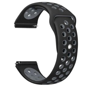 Спортивний ремінець Primo Perfor Sport з перфорацією для годинника Xiaomi Amazfit Pace Sport Smart Watch - Black/Grey