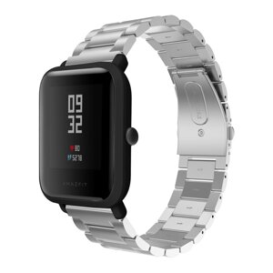 Металевий ремінець Primolux для годинника Xiaomi Amazfit Bip / Amazfit Bip GTS / Amazfit Bip Lite - Silver