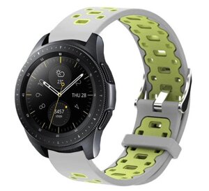 Спортивний ремінець Primo Perfor Classic для годин Samsung Galaxy Watch 42 mm (SM-R810) Grey & Green