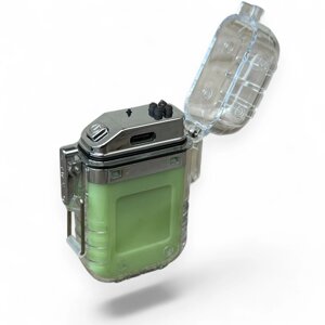 Електроімпульсна запальничка Explorer F38, дві дуги, з ліхтариком - Luminous Green