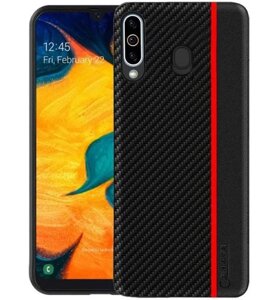 Чохол накладка Primolux Cenmaso для Samsung Galaxy M30 2019 (SM-M305) - Black & Red