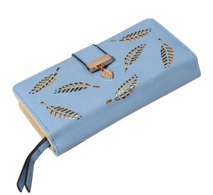 Жіночий клатч гаманець Primolux Lady Wallet портмоне - Blue Leaf