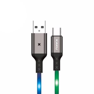 USB кабель з підсвічуванням Kaku KSC-114 USB - Type-C 1m - Gray