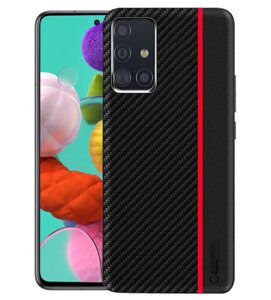 Чохол Primolux Cenmaso для Samsung Galaxy A51 2020 (SM-A515) - Black & Red