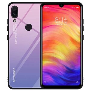 Чехол бампер Primolux Gradient Glass для Xiaomi Redmi Note 7 / Note 7 Pro - Pink