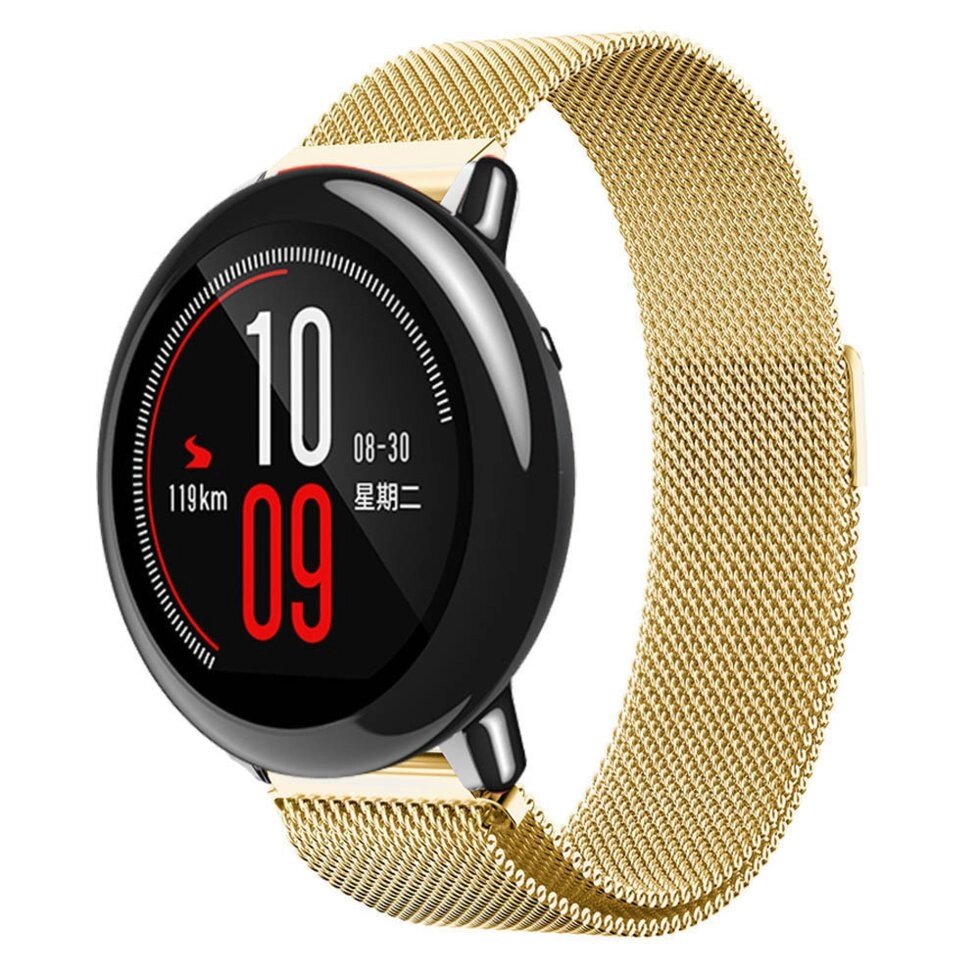 Міланський сітчастий ремінець Primo для годинника Xiaomi Huami Amazfit Sport Smart. Watch Gold - Україна