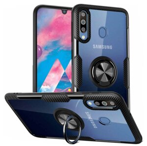 Чохол Primolux Ring Magnetic Stand для Samsung Galaxy M30 2019 (SM-M305F) - Black в Запорізькій області от компании Интернет-магазин "FotoUSB"