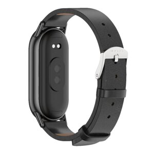 Шкіряний ремінець Mijobs для фітнес браслета Xiaomi Smart Band 9 - Black